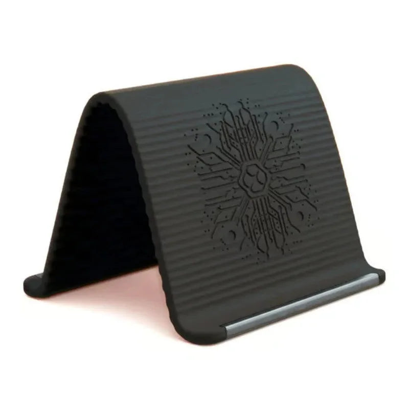 Multi-Angle Silicone Phone Stand Foldable Tablet & Notebook Holder Phone & Tablet Stand Qme black