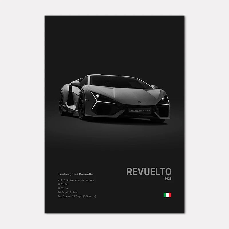 Supercar Canvas Wall Art Poster – M4 P1 Divo STO SVJ Unframed