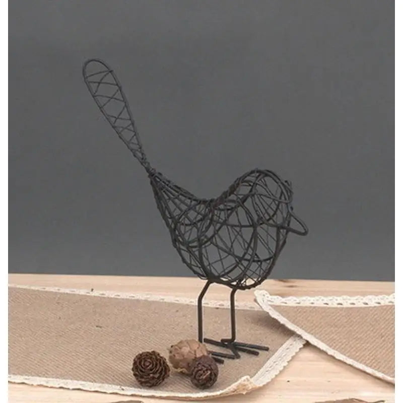 Minimalist Iron Hollowed Bird Sculpture – Home & Foyer Decor Decorative Bird Sculpture Qme