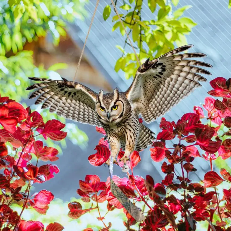Reflective Owl Scarecrow Waterproof Bird Repeller | 12in Bird Repeller Decoy Qme