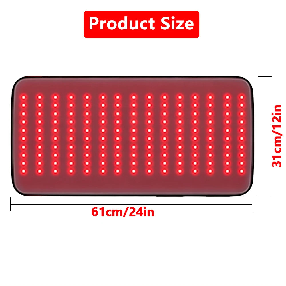 150 LED Red Light Therapy Mat 660nm 850nm Infrared Body Pad Red Light Therapy Mat Qst