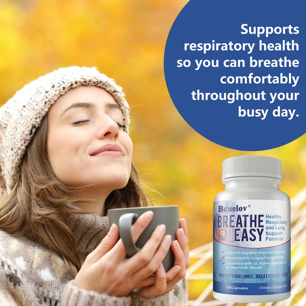 Bcuelov Lung & Bronchial Support Capsules – Vitamin C & K-2 Respiratory Supplement Qst