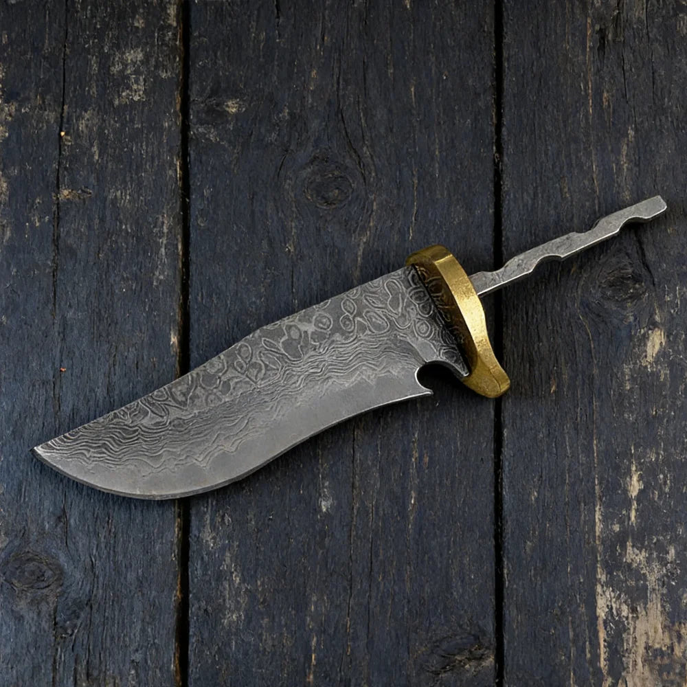 Swayboo Damascus Steel Knife Blank Billet DIY Fixed Blade 8cm Knife Blank Billet Qst knife