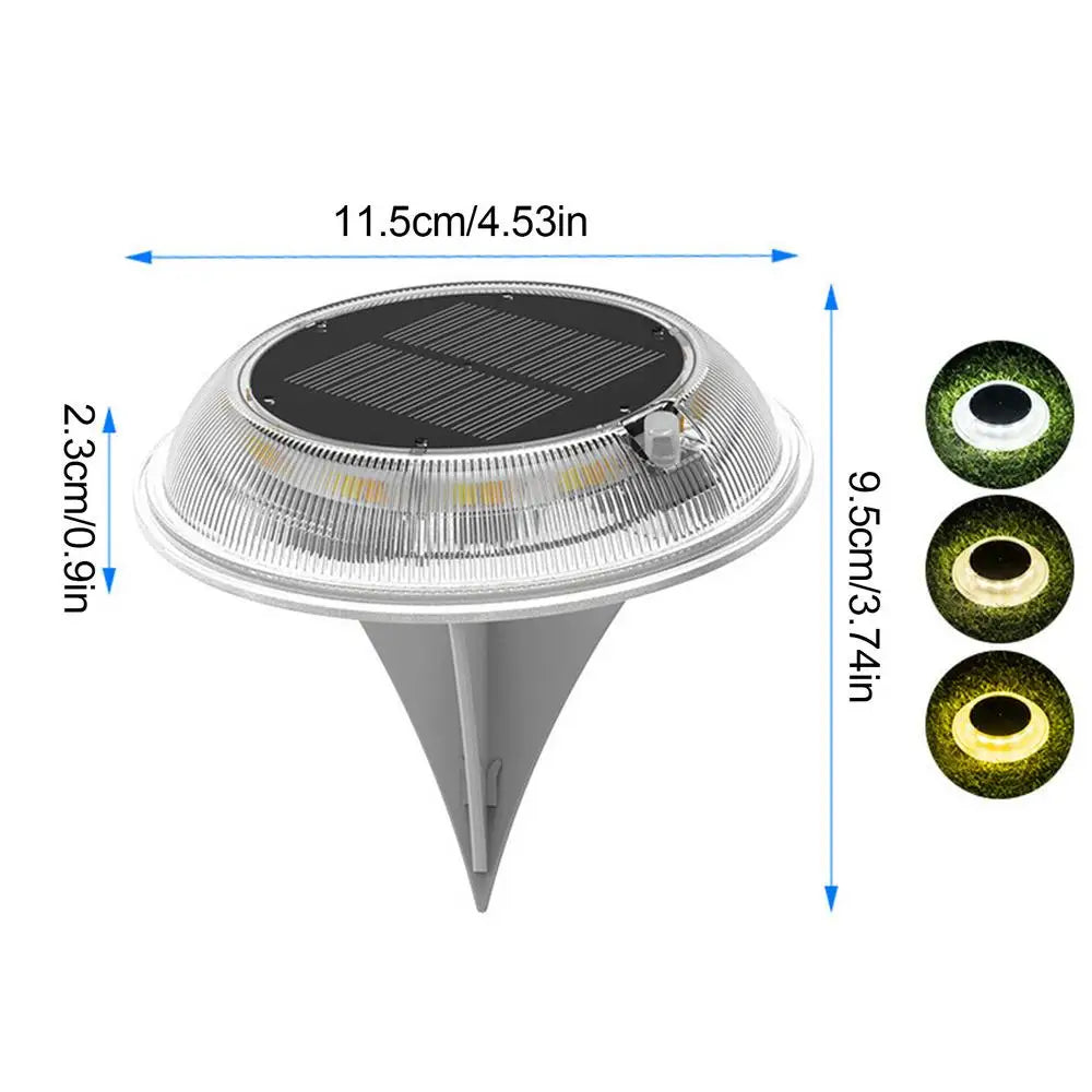 Solar Ground Lights Waterproof Transparent Pathway & Patio Decor Solar Pathway Lights Qme as shown China Mainland
