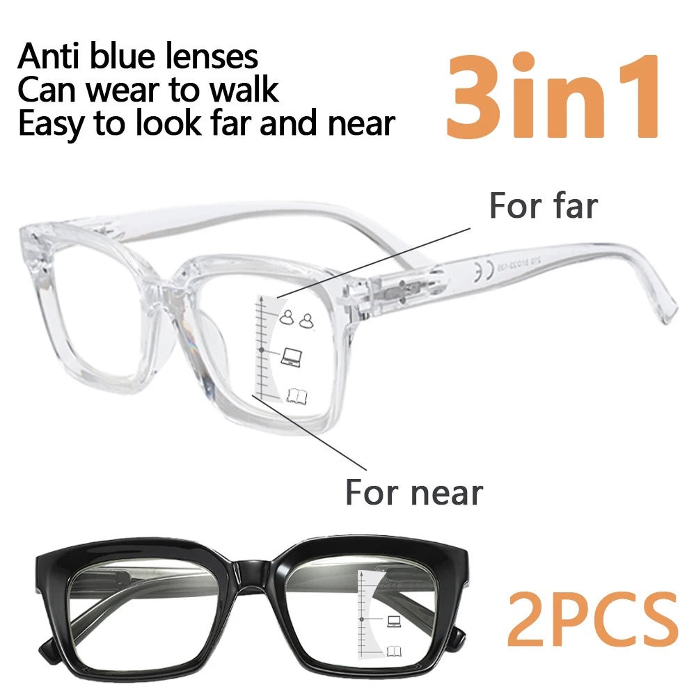 VOPHA Progressive Multifocal Glasses +1.0–+3.0 | Unisex L29 Progressive Reading Glasses Qst