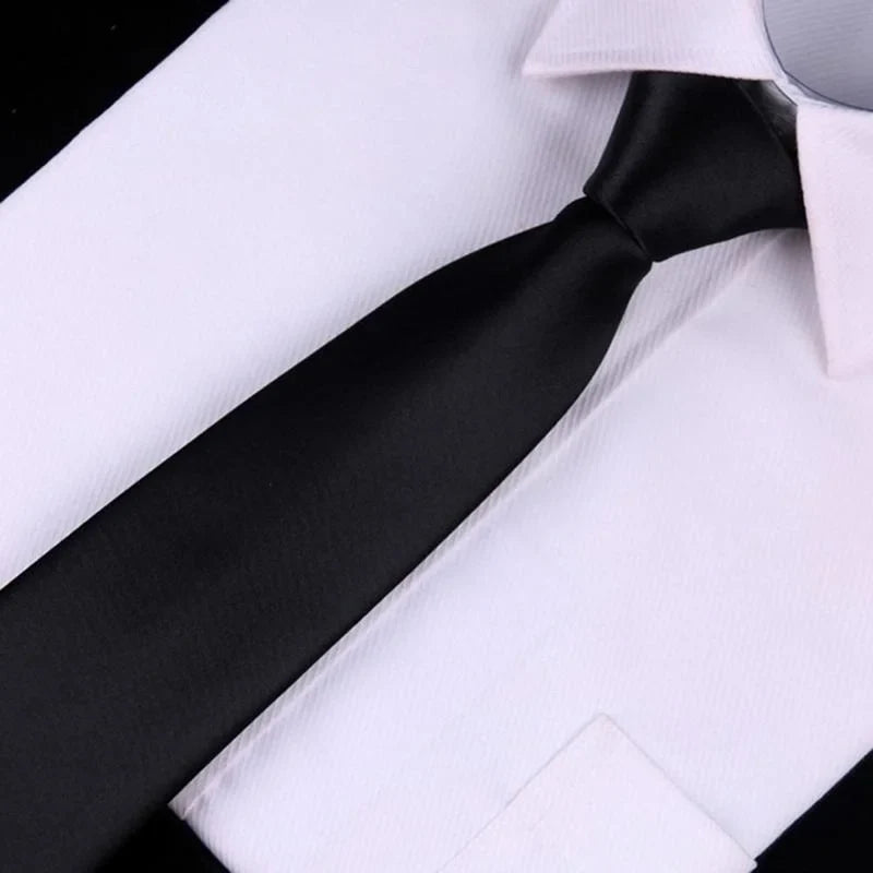 Black Matte Clip-On Tie – Security, Doorman & Formal Wear Clip-On Necktie Qme