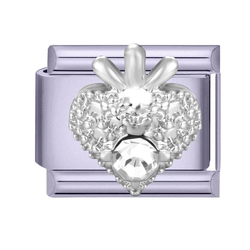 Zircon Bow Butterfly Rabbit Italian Charm Links DIY Bracelet Italian Charm Links Qme Style 13