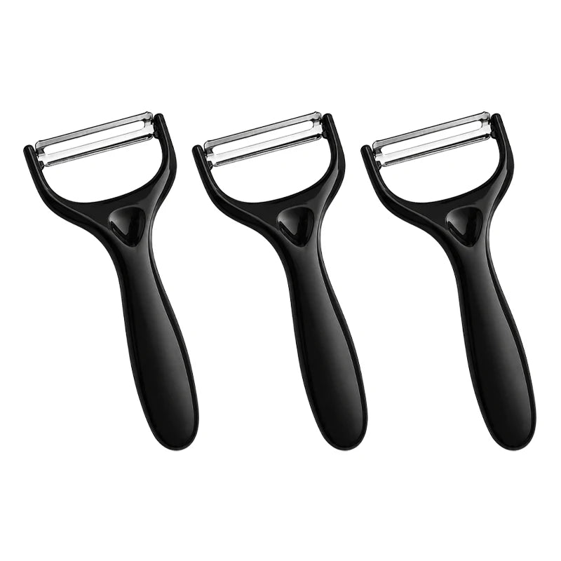 Y-Shape Vegetable Peeler – Sharp Stainless Steel Comfort Grip Vegetable Peeler Qst Black-3pcs