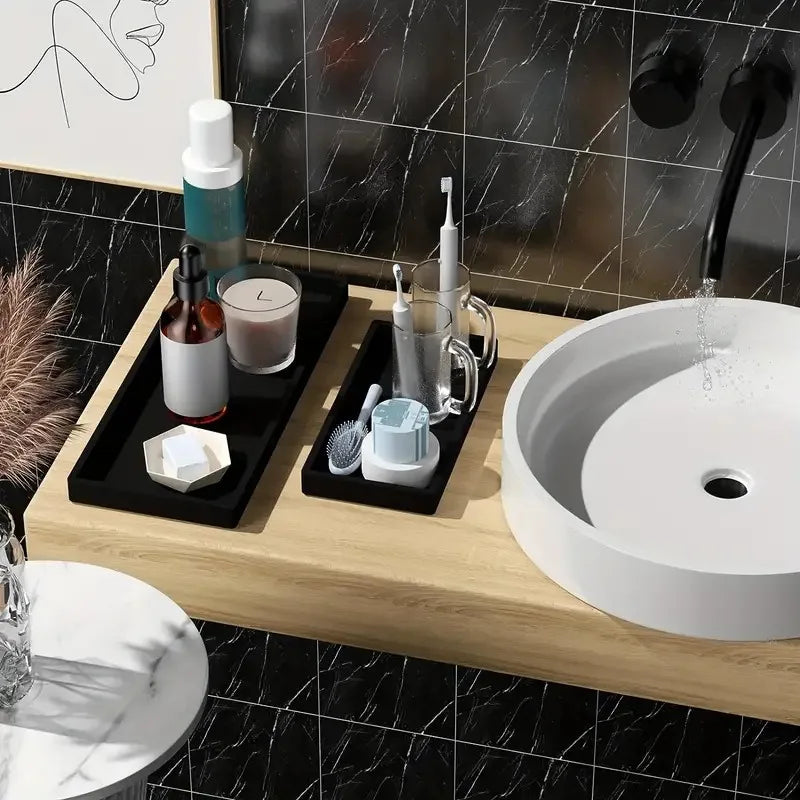 Silicone Sink Caddy Organizer Tray – Waterproof & Fast-Drying Sink Caddy Organizer Qme