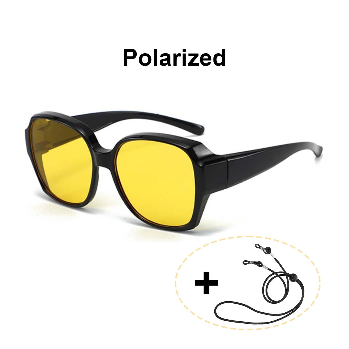 VOPHA Fit Over Glasses Sunglasses UV400 Wrap-Around Unisex Fit-Over Sunglasses Qst Night Vision
