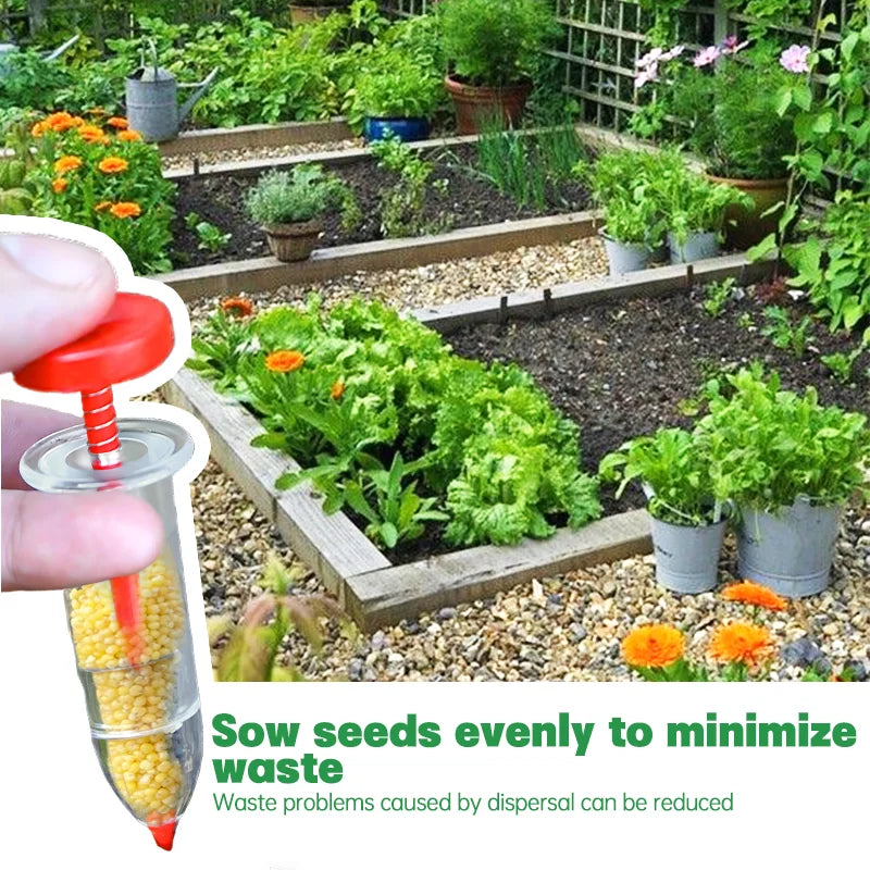 Portable Hand Seed Dispenser – Easy Garden & Lawn Planter Hand Seed Dispenser Qme