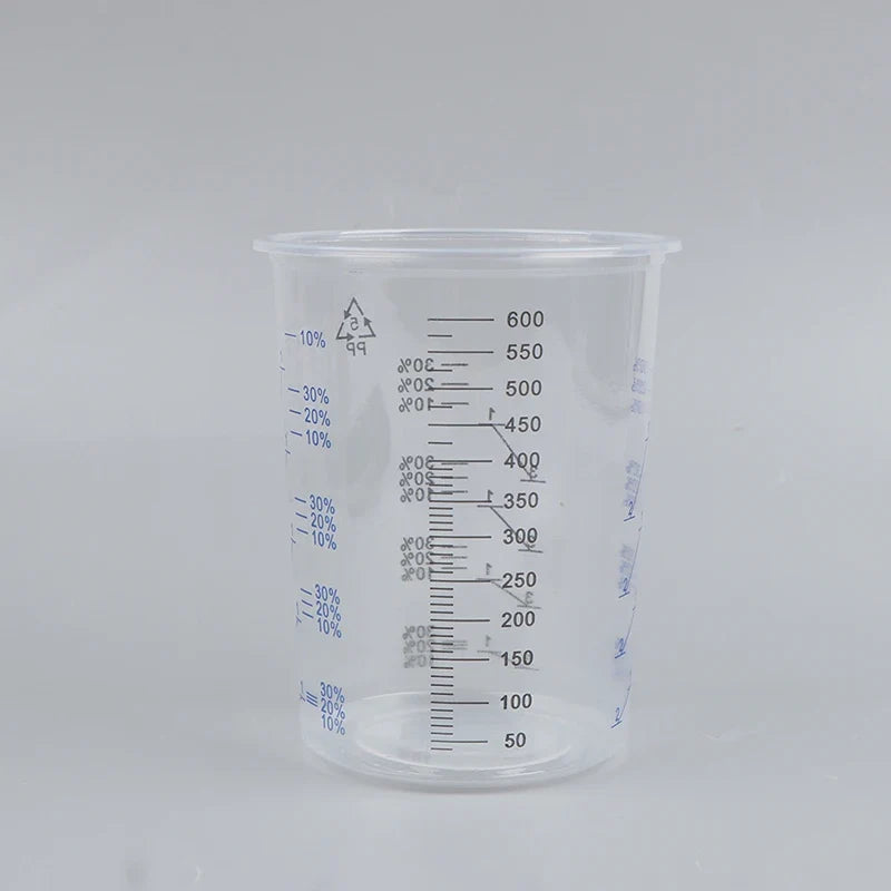10-Pack Calibrated Paint Mixing Cups 600ml – Plastic Pots Paint Mixing Cups Qme