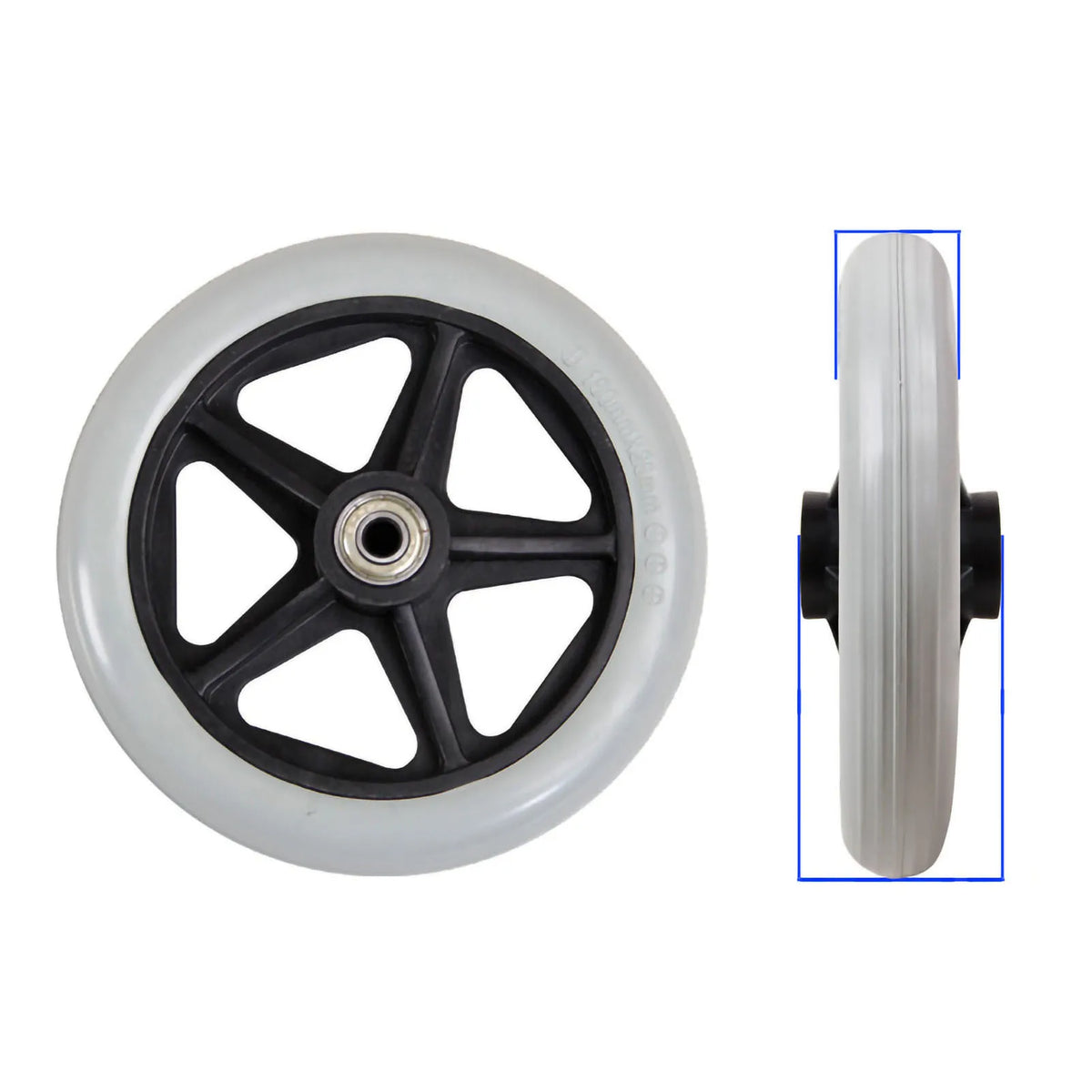 Wheelchair Front Caster Wheels – Small Cart Rollers PVC Wheelchair Caster Wheels Qme Default Title