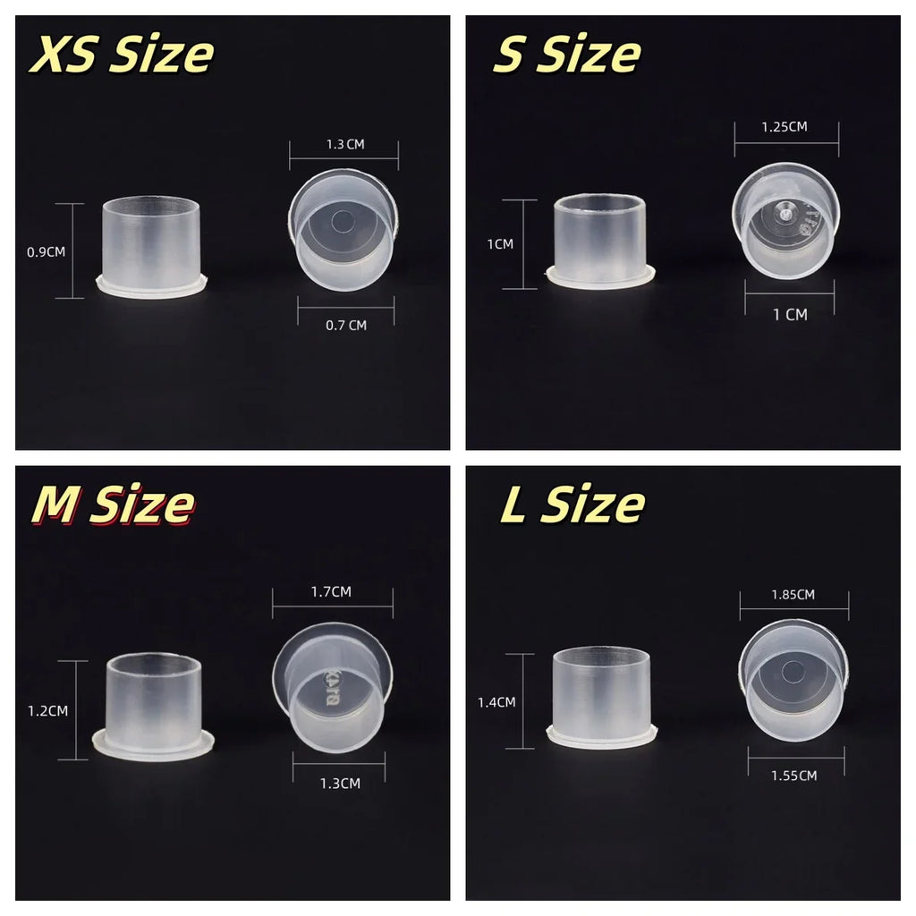 ROKYO Disposable Tattoo Ink Cups – Clear Plastic Pigment Holder Tattoo Ink Cups Qme