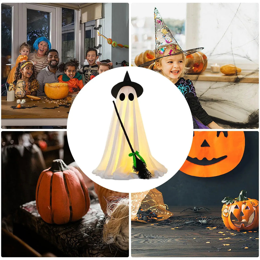 Halloween Standing Light-Up Ghost Decoration | 57" Glowing Halloween Decoration Qme