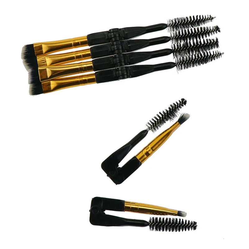 2-in-1 Foldable Dual-Ended Eyebrow & Eyeliner Brush Eye Makeup Brush Qst