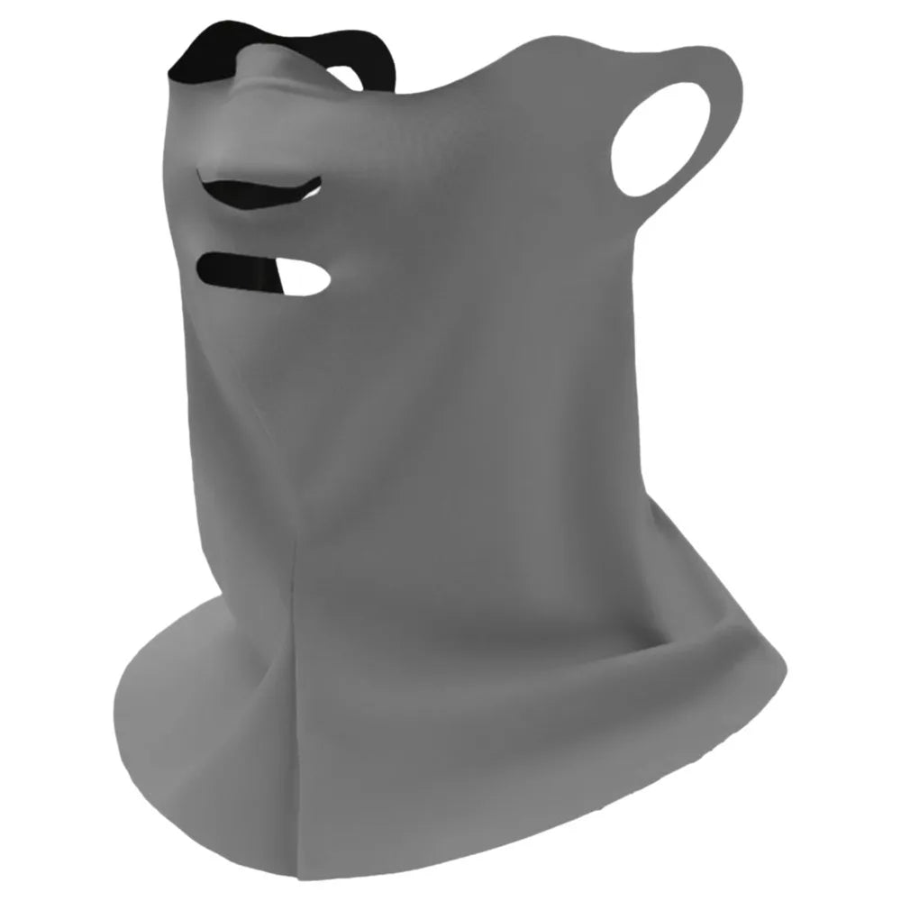 Cycling Face & Neck Sun Mask – Lightweight Breathable Cover Cycling Sun Mask Qme Dark Grey