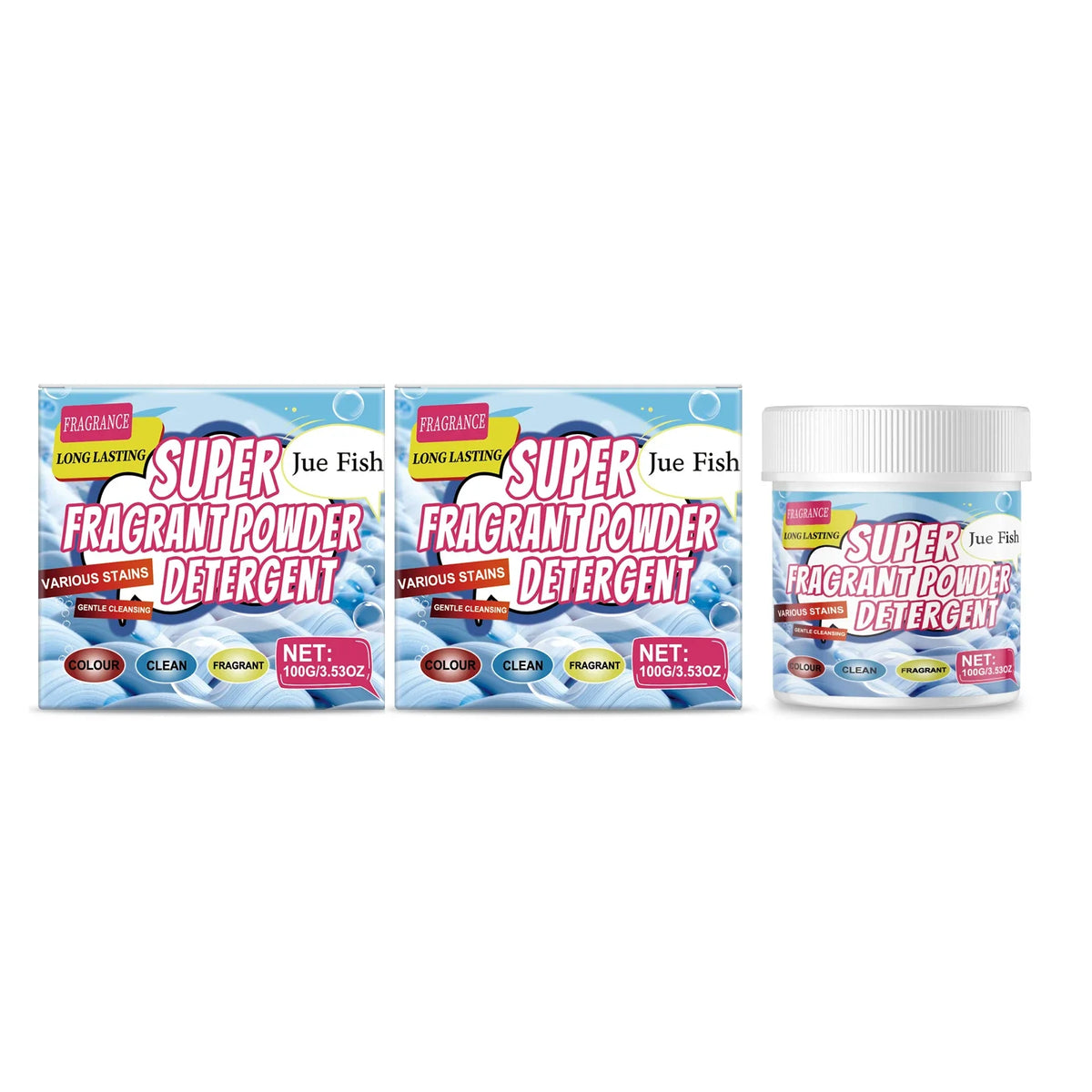 Qme Laundry Powder – Deep Stain Removal & Fresh Scent Powder Detergent Qme 2 X 100g Boxed