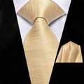 Men's Striped Necktie & Pocket Square Set | 5 Colors Necktie & Pocket Square Set Qme HT-LDSN0212
