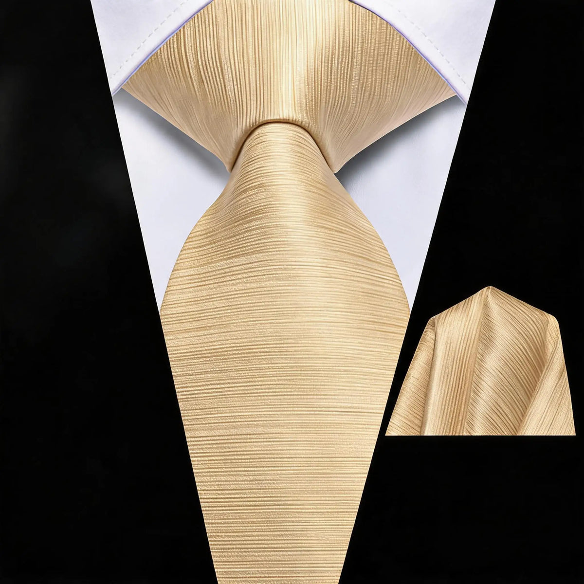 Men's Striped Necktie & Pocket Square Set | 5 Colors Necktie & Pocket Square Set Qme HT-LDSN0212