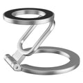 Magnetic Finger Ring Phone Holder Double-Sided Kickstand Phone Ring Stand Qme Silver