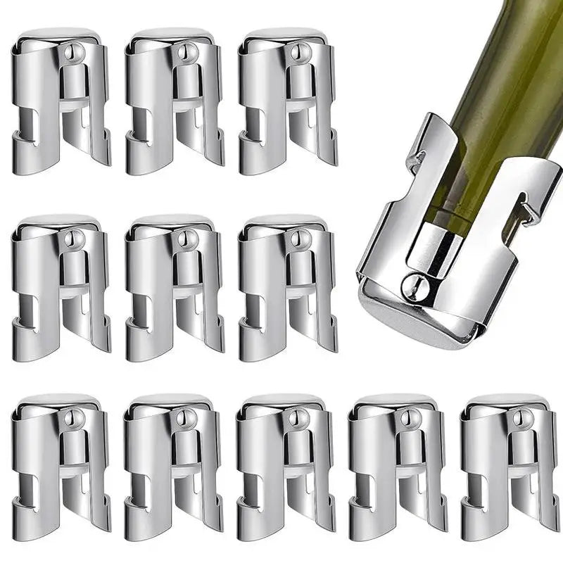 Stainless Steel Wine & Champagne Bottle Stopper Cork Plug Wine Bottle Stopper Qme