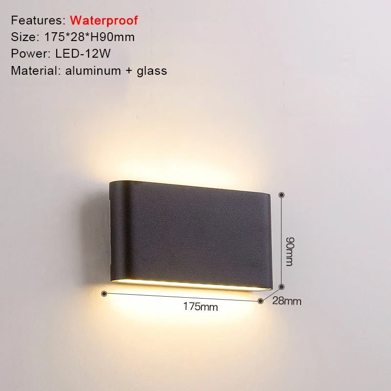 TRAZOS IP65 Waterproof Modern Outdoor Wall Light – 17 Colors Outdoor Wall Light Qme 1001 Warm White (2700-3500K)