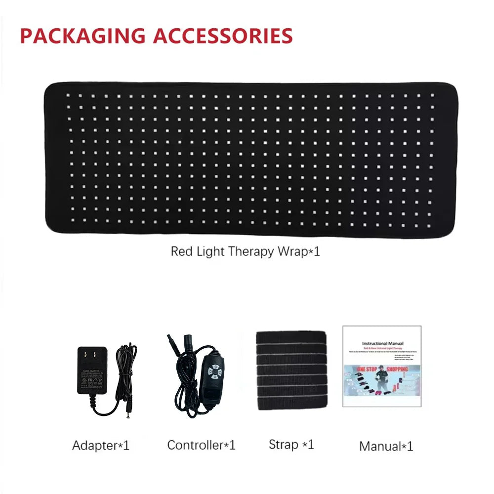 360 LED Red & Infrared Light Therapy Belt – Wearable Body Wrap LED Therapy Belt Qst 360LED Belt