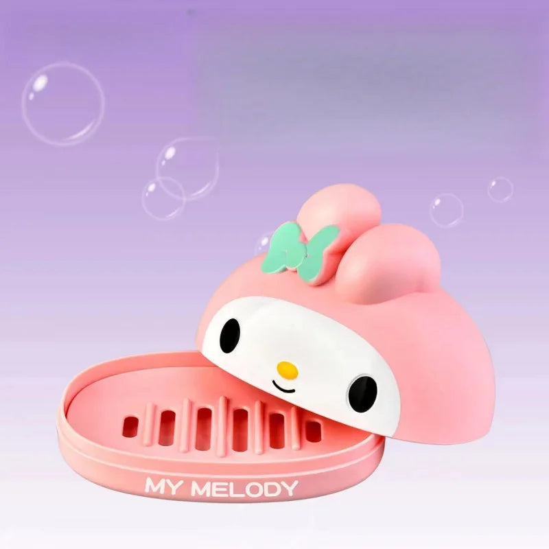 Kuromi Portable Soap Dish with Lid & Drain – Dorm & Travel Soap Dish Qme