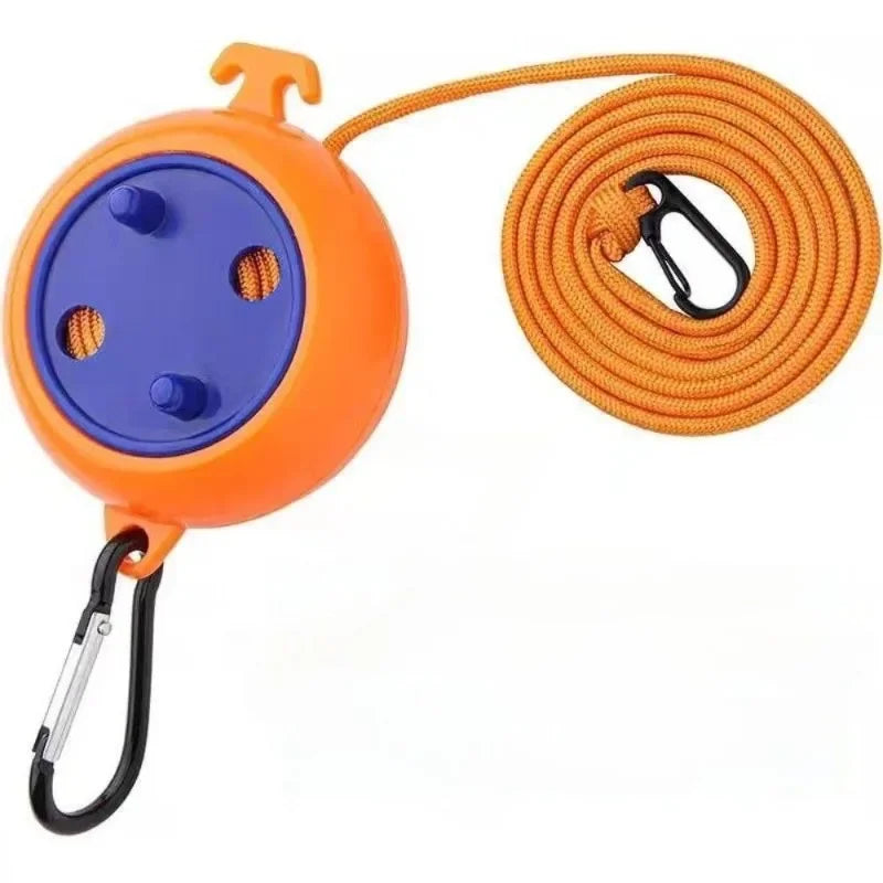 33ft Portable Travel Clothesline with Adjustable Clips Portable Clothesline Qme