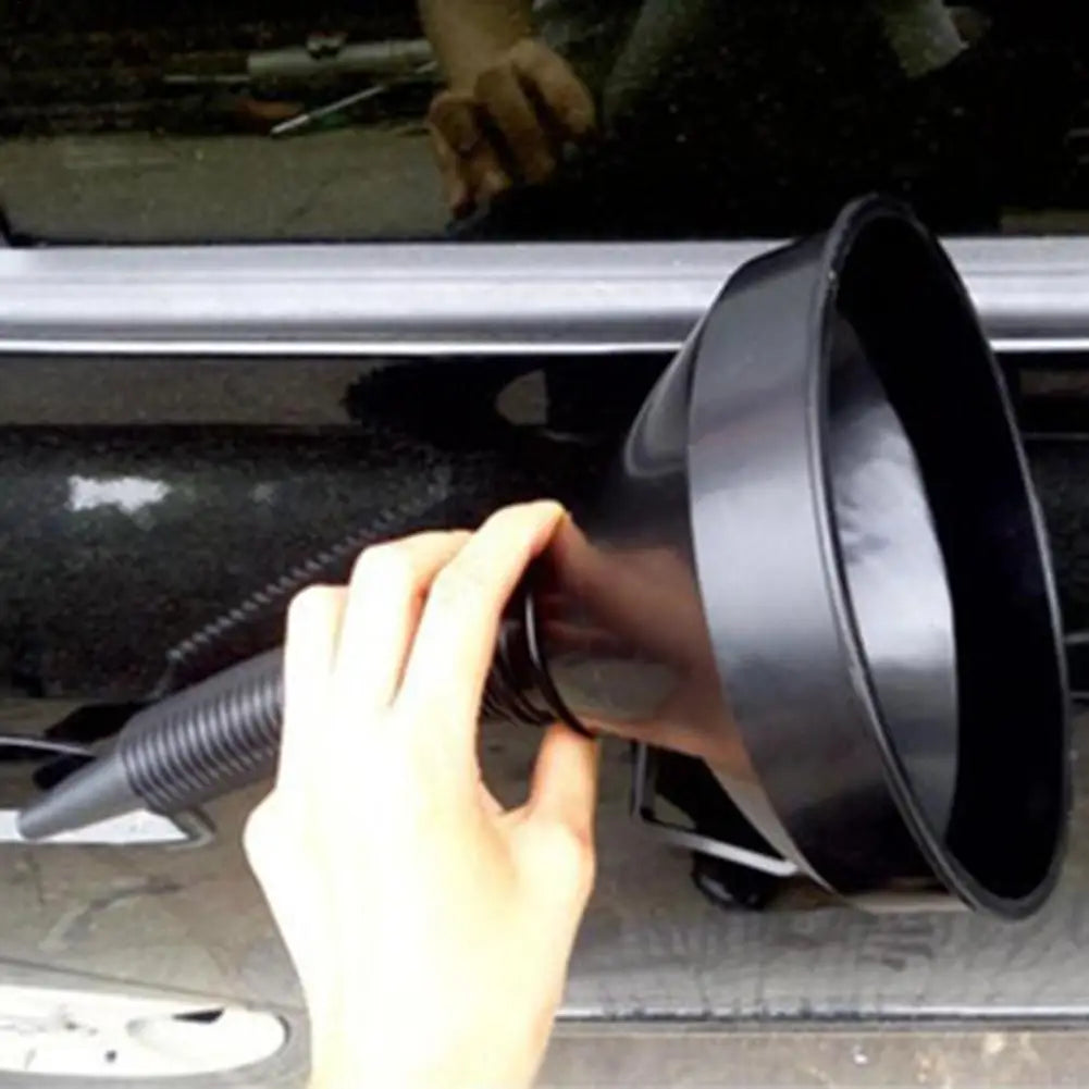 Motorcycle Oil Funnel Wide Mouth Flexible Neck & Filter Automotive Funnel Tool Qme