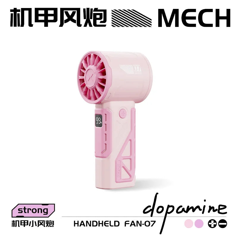 Collapsible USB Rechargeable Turbo Fan – Quiet & Portable Portable USB Fan Qme Pink