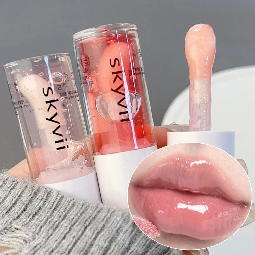 Strawberry Jelly Lip Oil Glossy Tint Glaze | Moisturizing Lip Color Tinted Lip Oil Glaze Qme