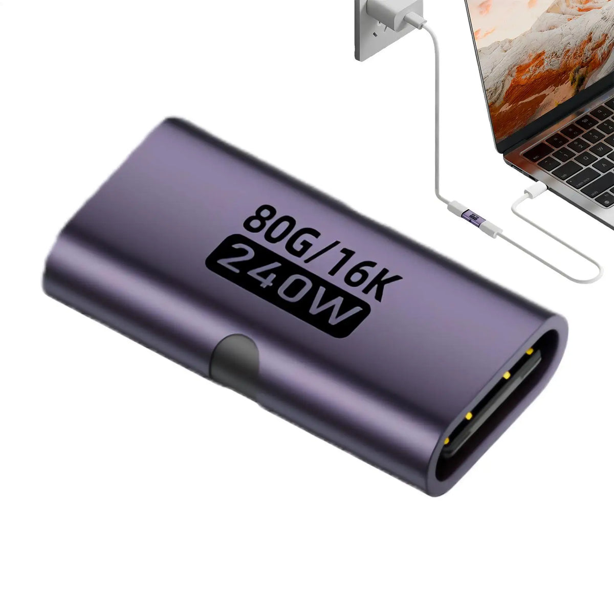 USB-C Female to Female Adapter 240W – Fast Charging Connector USB-C Adapter Qme