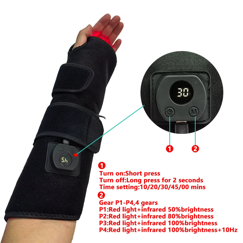 Red & Infrared Light Therapy Belt 660nm 850nm – Wrist Wrap Light Therapy Belt Qst