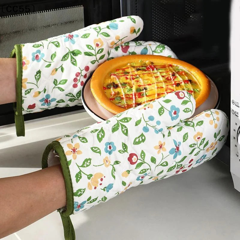 Heat Resistant Non-Slip Oven Mitt – Insulated Baking Glove Oven Mitt Qst