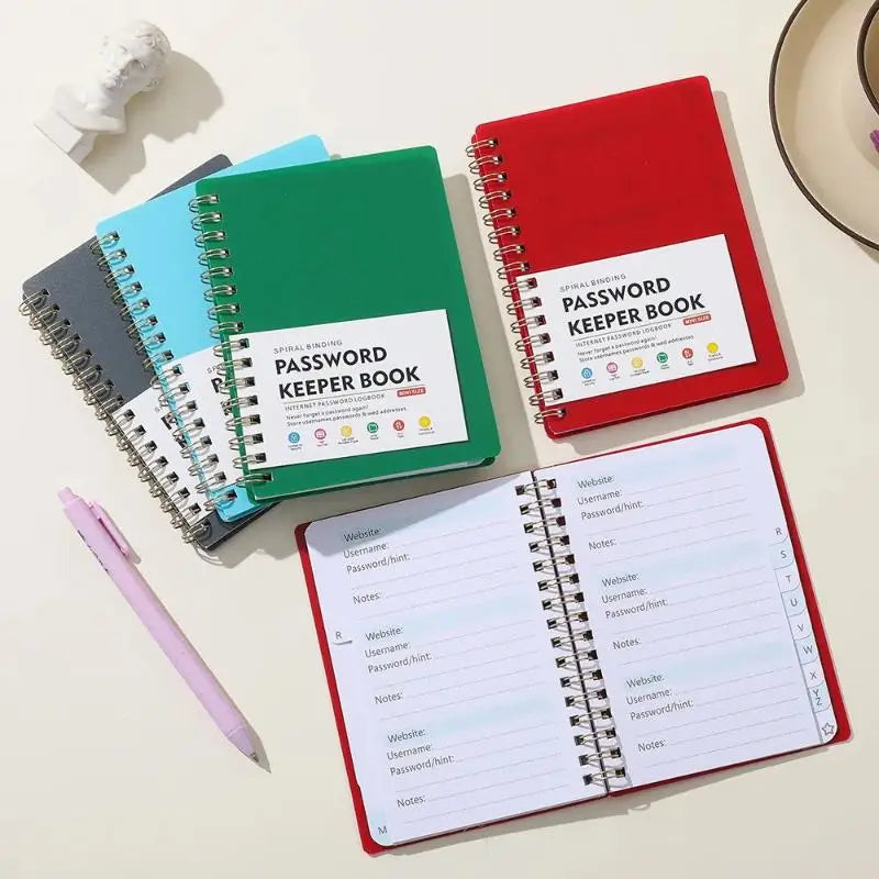 A6 Password Keeper Book with Alphabetical Tabs | Portable Login Notebook Password Keeper Notebook Qme