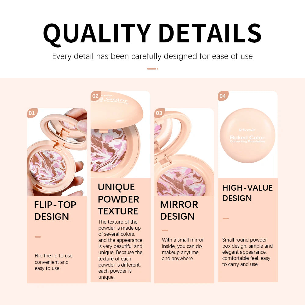 Baked Color Correcting Contour & Highlight Palette | All Skin Contouring Palette Qst