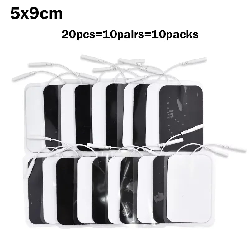 TENS EMS Gel Electrode Pads – Reusable Self-Adhesive (20–100 Pack) Electrode Gel Pads Qst 5x9cm 20pcs