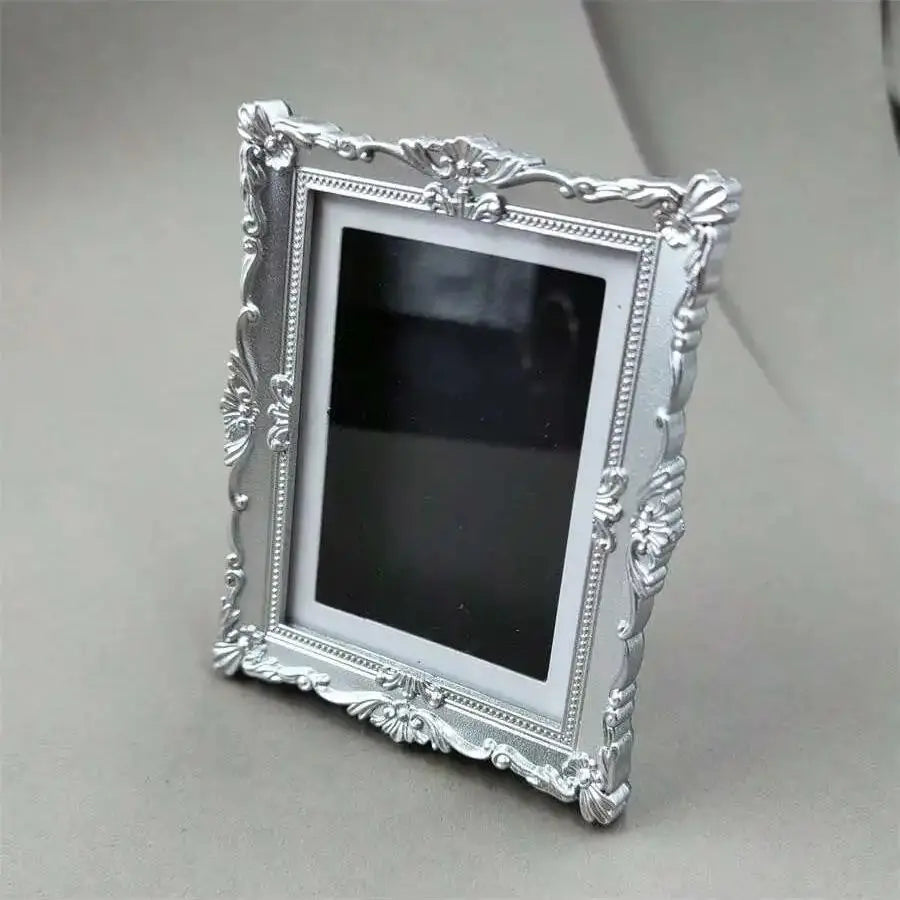 3D Resin Magnetic Photo Frame – Decorative Desktop Display Decorative Photo Frame Qme silvery