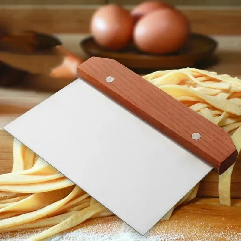 Stainless Steel Pastry Cutter Set – Dough Scraper & Noodle Knife Pastry Cutter Set Qme