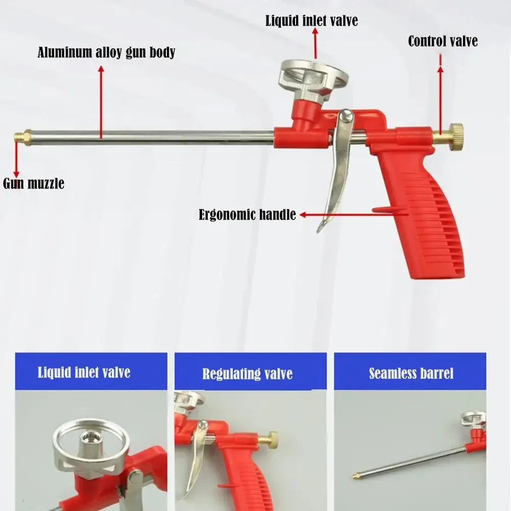 Expanding Foam Spray Gun – Wall Seam & Gap Filling Tool Foam Applicator Gun Qme