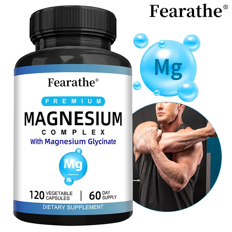 Magnesium Complex Capsules – Oxide, Glycinate & Vitamin B6 Magnesium Supplement Qst