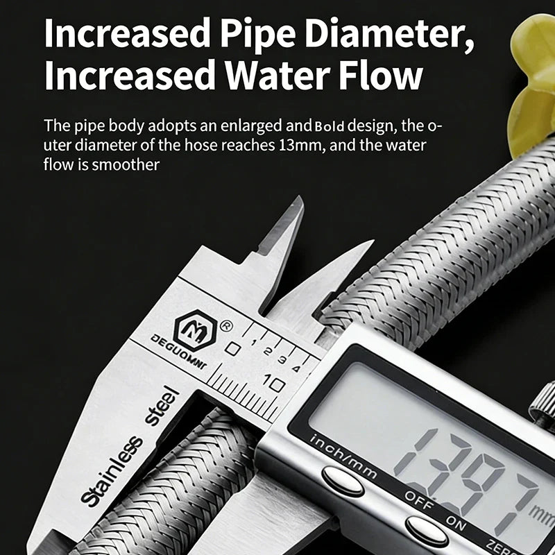 Stainless Steel Braided High-Pressure Cold Water Inlet Hose Water Inlet Hose Qme