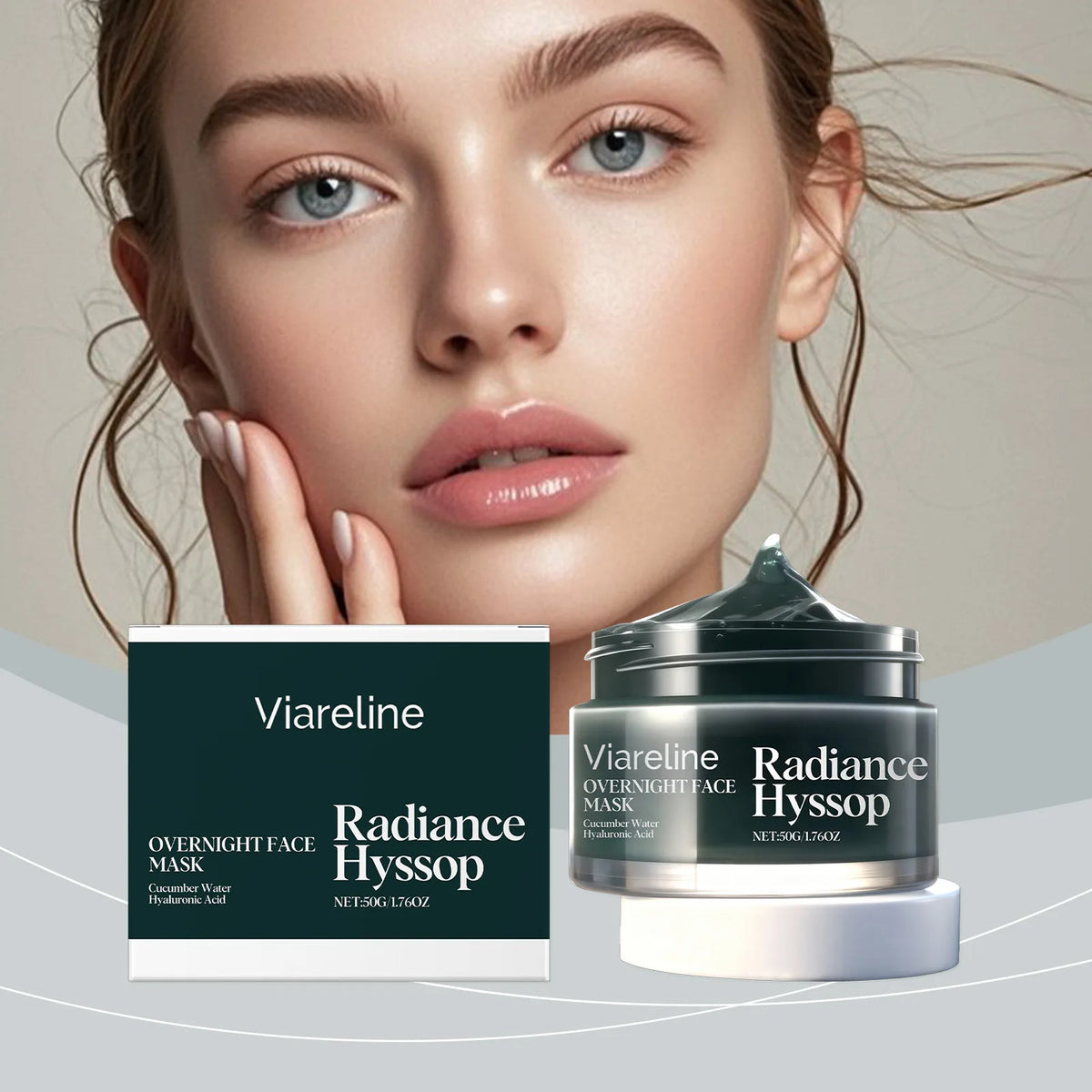 Viareline Overnight Face Mask – Hydrating, Firming & Brightening Overnight Sleeping Mask Qst