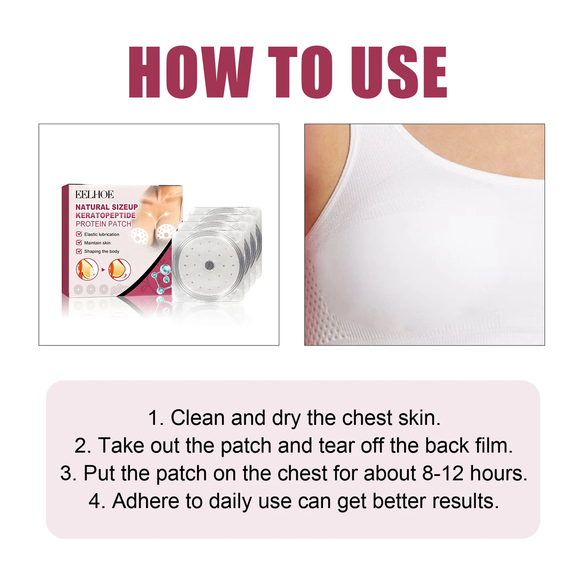 Eelhoe Breast Firming & Lifting Patch – Fullness Body Care Body Care Patch Qst