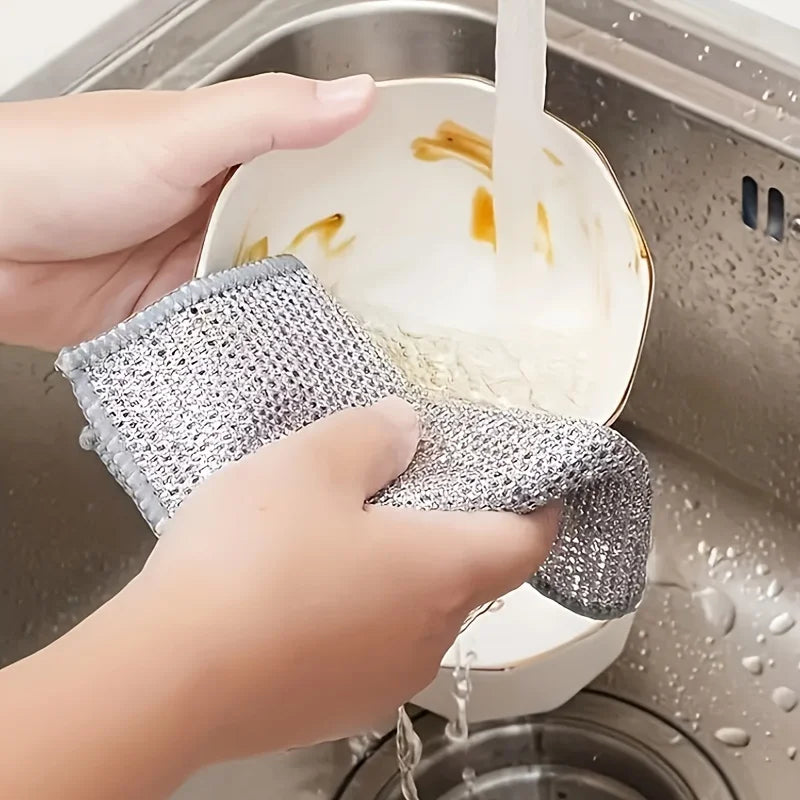 20-Pack Stainless Steel Wire Scrubbing Cloths | Kitchen Wire Scrubbing Cloths Qme