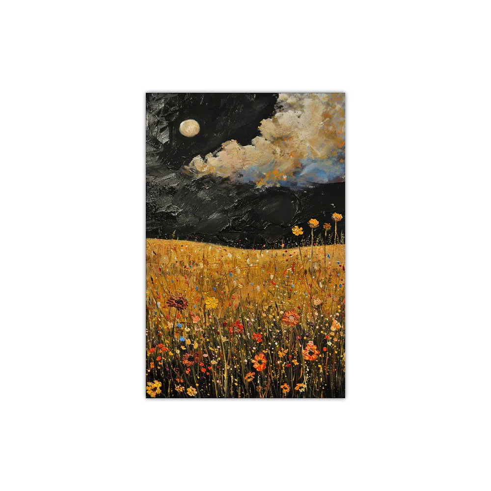 Wildflower Canvas Wall Art – Vintage Floral Farmhouse Decor Print Canvas Wall Art Qst MD05459 20x30cm Unframed