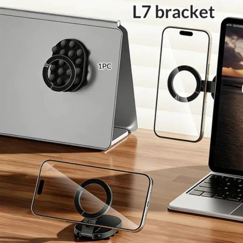 360° Rotatable 3-in-1 Magnetic Phone Holder Suction Mount Magnetic Phone Mount Qme