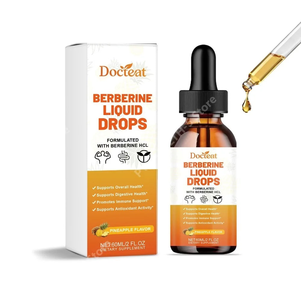 Berberine Liquid Drops – Pineapple, Green Coffee & Cinnamon Herbal Supplement Qst